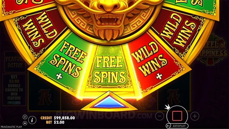 Variety of slot machines in an online casino