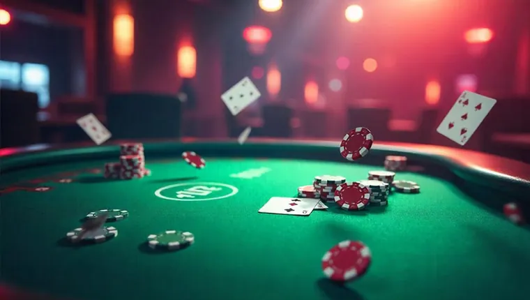 Intense poker game scene with player hands and cards, focusing on pre-flop strategy