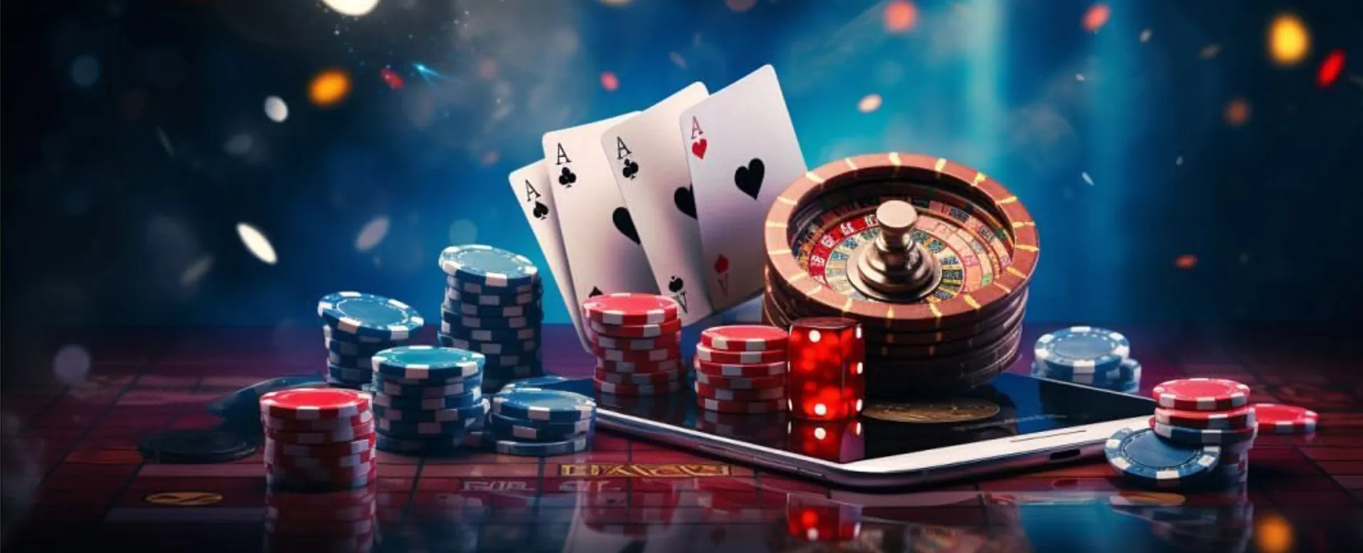Playtime Blog Hero Image featuring vibrant online casino elements and a community focus